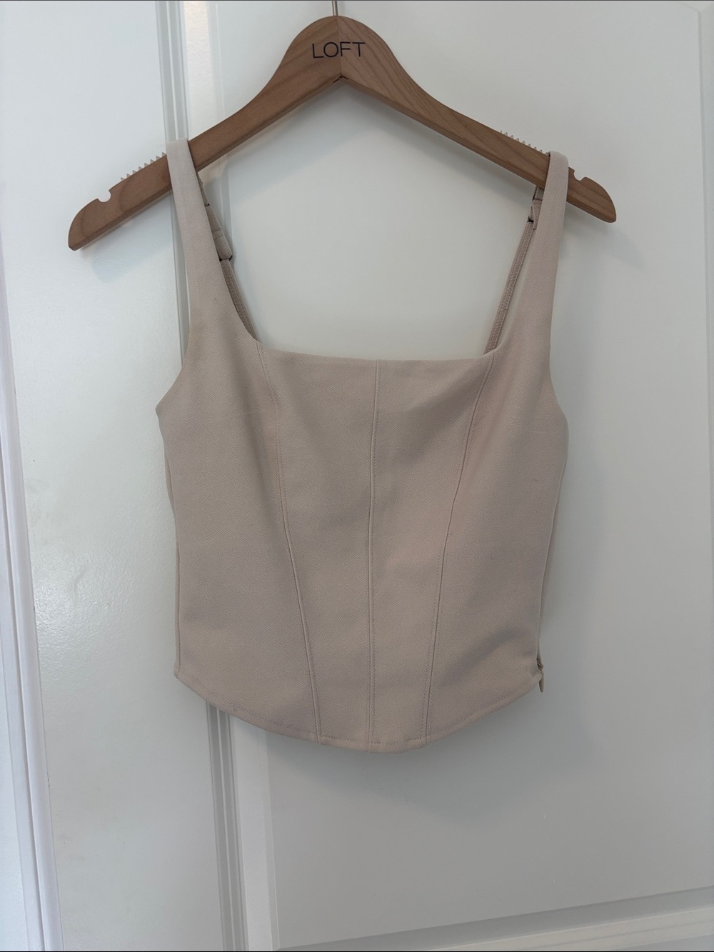 Abercrombie Beige Square-Neck Structured Corset